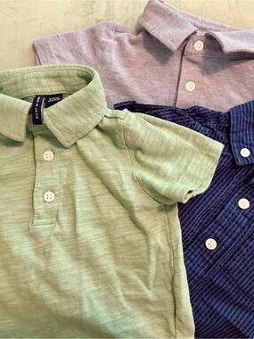 Janie and Jack Baby Boy Blue and Green Polo Shirts